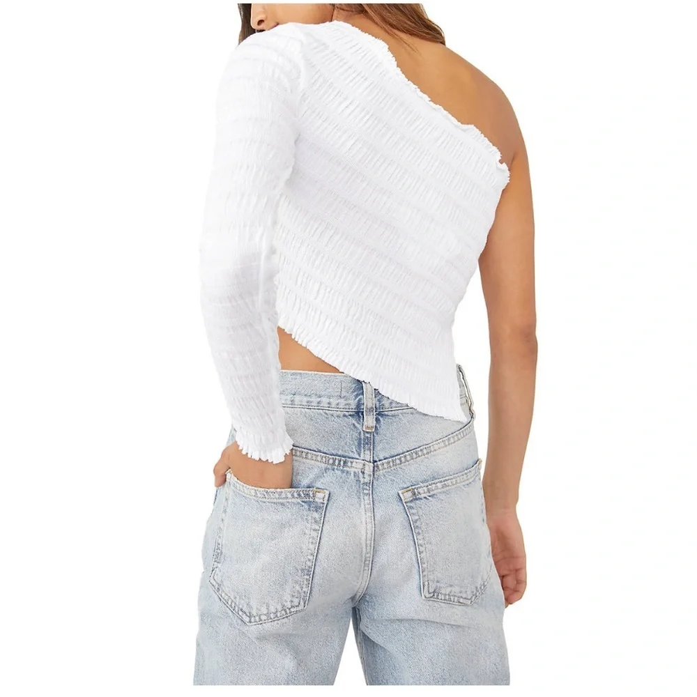 🟤NWT FREE PEOPLE Jasmine Top in White MED